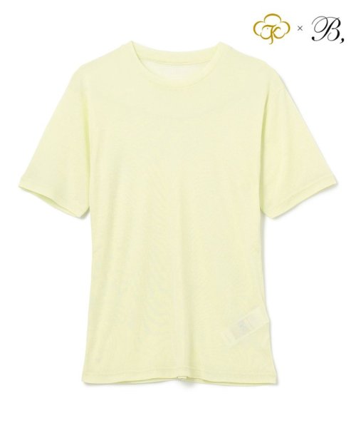 BEIGE，(ベイジ，)/Washable Silk / Short Sleeve T ショートスリーブ T シャツ/LIME