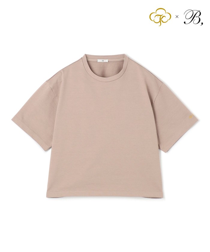 BEIGE Organic Cotton / Cropped Short Sleeve T TAUPE M BEIGE Organic Cotton / Cropped Short Sleeve T TAUPE M