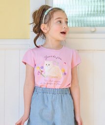 anyFAM（KIDS）(エニファム（キッズ）)/フォトプリント ネコ Tシャツ/ピンク