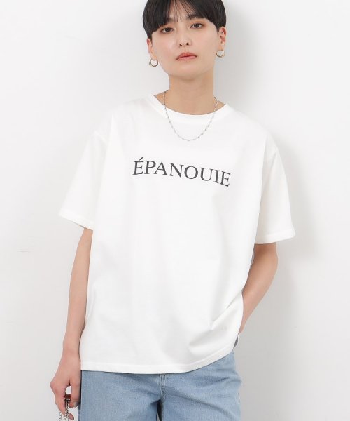 OPAQUE.CLIP(オペークドットクリップ)/《Oggi掲載》コンパクトロゴプリントTシャツ/ホワイト（001）