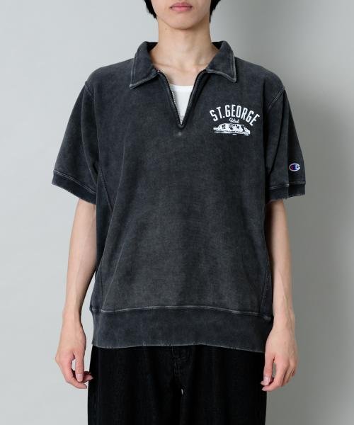 SENSE OF PLACE by URBAN RESEARCH(センスオブプレイス バイ アーバンリサーチ)/Champion　REVERSEWEAVE T－SHIRTS B/BLACK