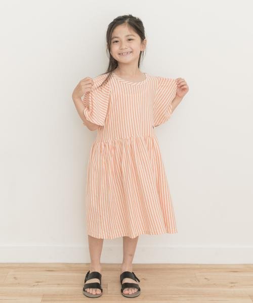 URBAN RESEARCH DOORS（Kids）(アーバンリサーチドアーズ（キッズ）)/BOBO CHOSES　Vertical Stripes dress(KIDS)/ORANGE