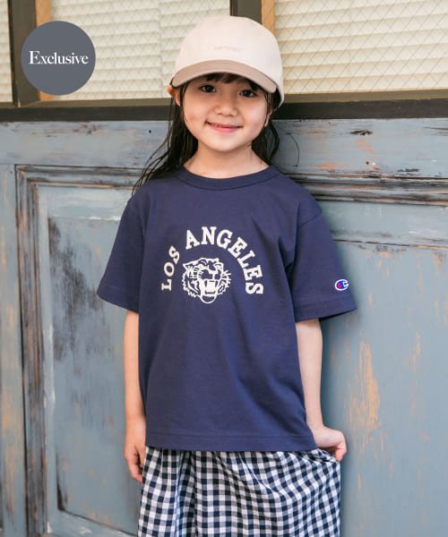 URBAN RESEARCH DOORS（Kids）(アーバンリサーチドアーズ（キッズ）)/『別注』Champion×DOORS　タイガーTシャツ(KIDS)(105－135cm)/ネイビー