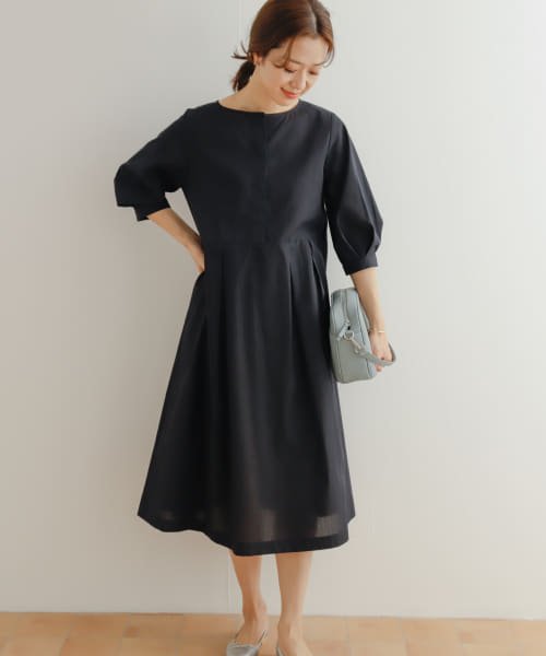 『UR TECH Smart Linen Touch』タックスリーブ切替ワンピース 人気・おすすめ｜使いやすい・旅行におすすめ 品質保証 全国発送