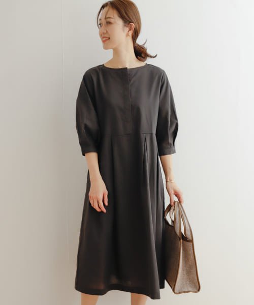 『UR TECH Smart Linen Touch』タックスリーブ切替ワンピース 人気・おすすめ｜使いやすい・旅行におすすめ 品質保証 全国発送
