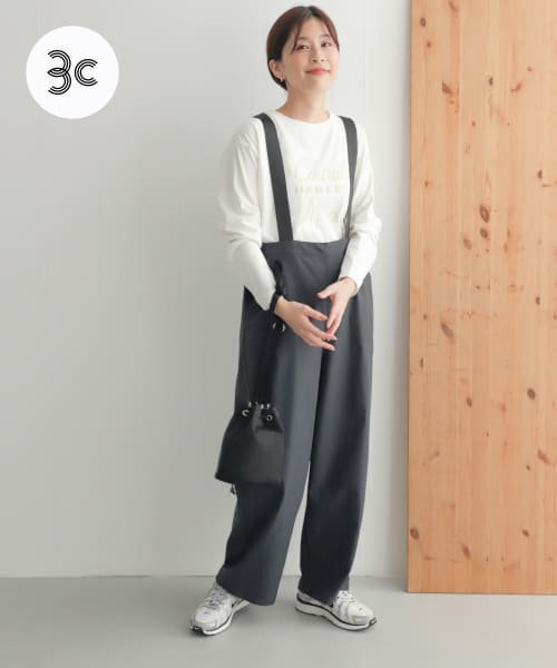 URBAN RESEARCH DOORS(アーバンリサーチドアーズ)/add fabricsサスペンダーパンツ/CHARCOAL