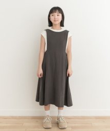 URBAN RESEARCH DOORS（Kids）(アーバンリサーチドアーズ（キッズ）)/『WEB/一部店舗限定』『親子リンク』リネンレーヨンジャンパースカート(KIDS)/INKBLK