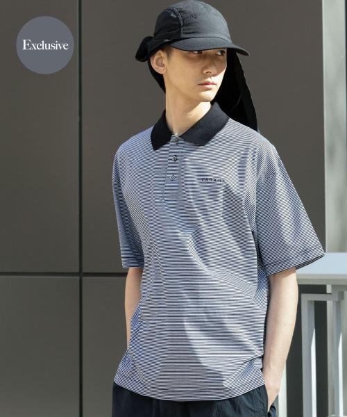 URBAN RESEARCH(アーバンリサーチ)/『別注』FARAH×URBAN RESEARCH　Narrow ST S/S Polo/BLK×WHT