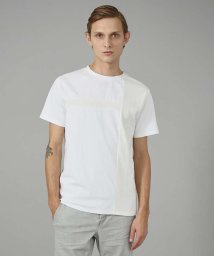 5351POURLESHOMMES(5351POURLESHOMMES)/【BLANC】異素材切り替え半袖Tシャツ/ホワイト