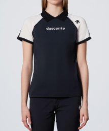 DESCENTE GOLF(デサントゴルフ)/ハイブリッド半袖シャツ/ブラック