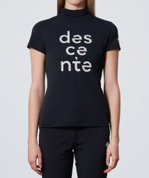 DESCENTE GOLF(デサントゴルフ)/鹿の子半袖シャツ/ブラック