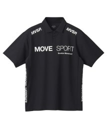 MOVESPORT(ムーブスポーツ)/SUNSCREEN ミニ鹿の子 ポロシャツ/ブラック
