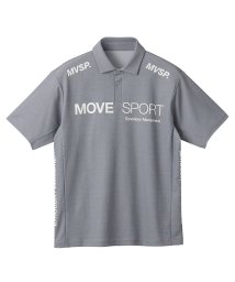 MOVESPORT(ムーブスポーツ)/SUNSCREEN ミニ鹿の子 ポロシャツ/グレー杢