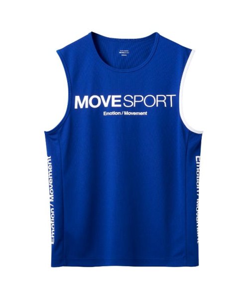MOVESPORT(ムーブスポーツ)/ドライメッシュ スリーブレスシャツ/ブルー