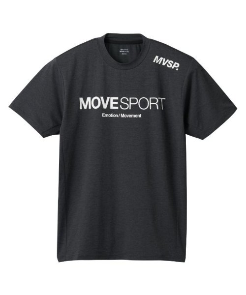 MOVESPORT(ムーブスポーツ)/SUNSCREEN TOUGH ソフトハイゲージ ショートスリーブシャツ/ブラック杢