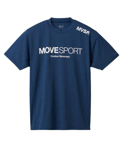 MOVESPORT(ムーブスポーツ)/SUNSCREEN TOUGH ソフトハイゲージ ショートスリーブシャツ/ネイビー杢