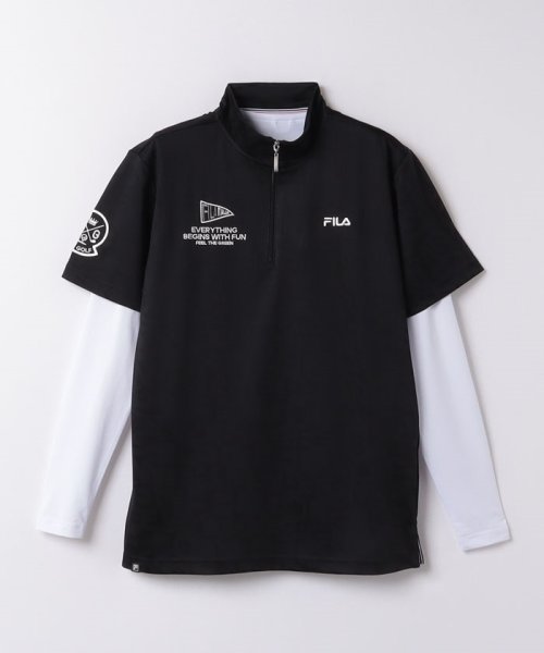 FILAGOLF(フィラゴルフ（メンズ）)/FILA GOLF　半袖シャツ＋インナーシャツ/ブラック