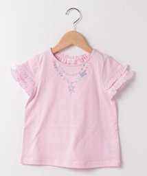 mezzo piano/キャンディネックレス刺繍　半袖Tシャツ/505989712