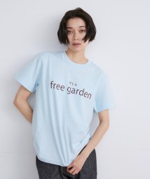 I.T.'S. international(イッツインターナショナル)/It's a free garden ロゴプリントTシャツ/サックス3