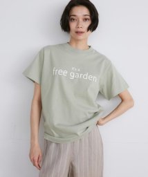 I.T.'S. international(イッツインターナショナル)/It's a free garden ロゴプリントTシャツ/ワサビ8