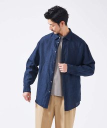 ABAHOUSE(ABAHOUSE)/【LUXE Linen Solaro】長袖 リネンシャツ/ダークネイビー