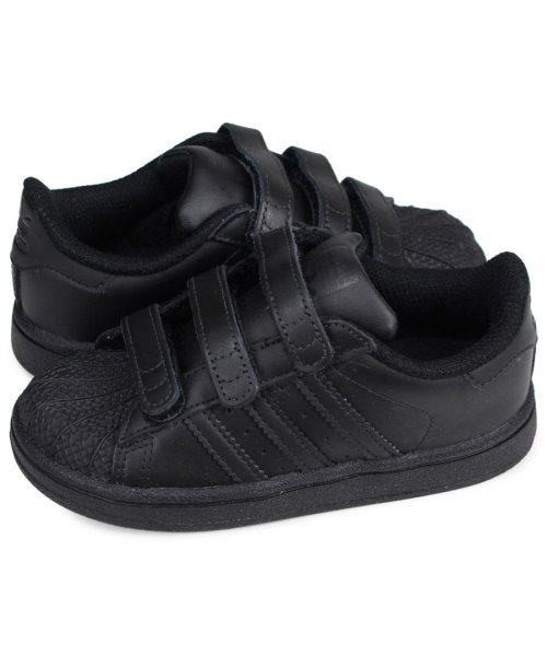 ar/mg(エーアールエムジー)/アディダス オリジナルス adidas Originals スーパースター スニーカー ベビー ベルクロ SUPERSTAR CF 1 ブラック 黒 BZ041/その他