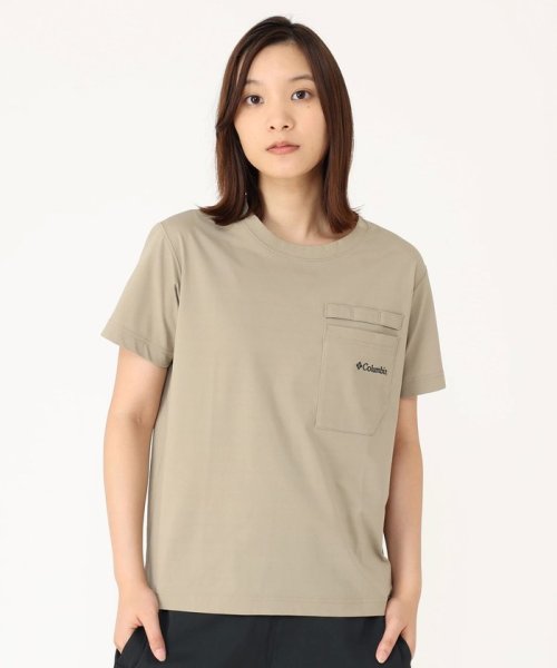 Columbia(コロンビア)/マウンテンズアーコーリングショートスリーブTシャツ/ベージュ