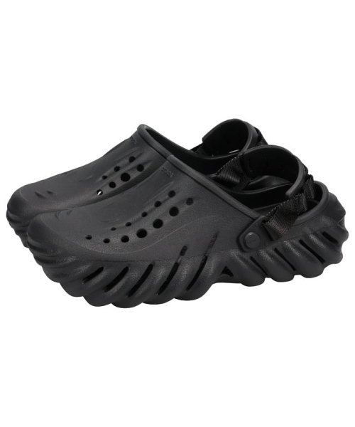 crocs(クロックス)/ クロックス crocs サンダル クロッグサンダル エコー メンズ レディース ECHO CLOG ブラック アイボリー グレー 黒 207937/ブラック