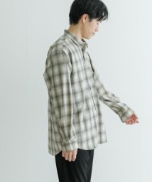 URBAN RESEARCH(アーバンリサーチ)/WASHABLEウールレギュラーカラーシャツ/BEIGECHK