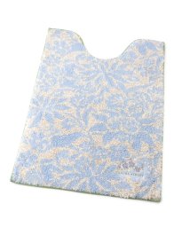  LAURA ASHLEY(ローラアシュレイ)/【洗える/乾きやすい/滑り止め加工】ガーデンブルーム柄　胴長トイレマット/ブルー（191）