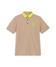 PUMA(PUMA)/メンズ ゴルフ ストレッチ カノコ Pロゴ クレリック 半袖 ポロシャツ/ALABASTER