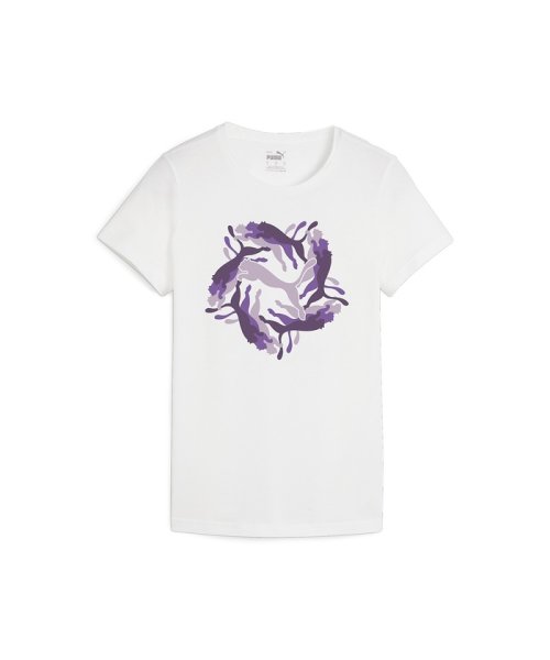 PUMA(プーマ)/ウィメンズ ESS+ キャット グラフィック 半袖 Tシャツ/PUMAWHITE