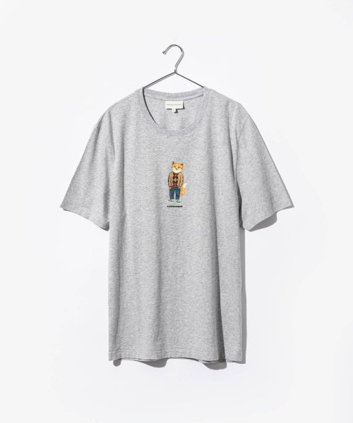 MAISON KITSUNE(メゾンキツネ)/メゾンキツネ MAISON KITSUNE LM00111KJ0008 Tシャツ DRESSED FOX REGULAR TEE SHIRT レディース 半袖 /グレー