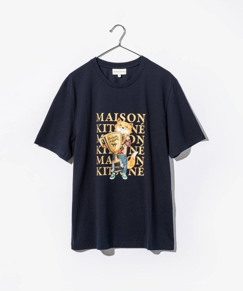 MAISON KITSUNE(メゾンキツネ)/メゾンキツネ MAISON KITSUNE LM00123KJ0008 Tシャツ FOX CHAMPION REGULAR TEE－SHIRT メンズ 半袖 春/ネイビー