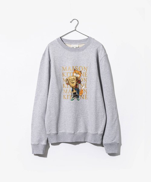 MAISON KITSUNE(メゾンキツネ)/メゾンキツネ MAISON KITSUNE LM00311KM0001 スウェット FOX CHAMPION REGULAR SWEATSHIRT メンズ 長袖/グレー