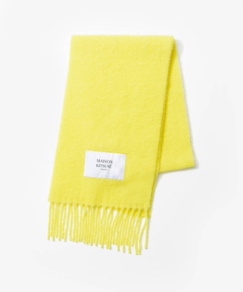 MAISON KITSUNE(メゾンキツネ)/メゾンキツネ MAISON KITSUNE LW06206WA0022 スカーフ BABY ALPACA PLAIN SCARF メンズ マフラー ウール プレ/ライトイエロー