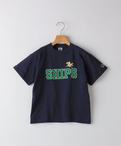 SHIPS KIDS(シップスキッズ)/【SHIPS KIDS別注】RUSSELL ATHLETIC:80～90cm / TEE/ネイビー