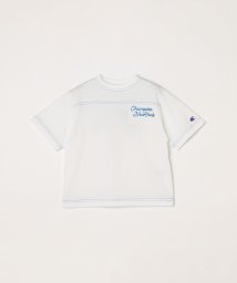 SHIPS any WOMEN(シップス　エニィ　ウィメン)/CHAMPION: チェーン刺繍 バックプリント フットボール Tシャツ<KIDS>/ホワイト