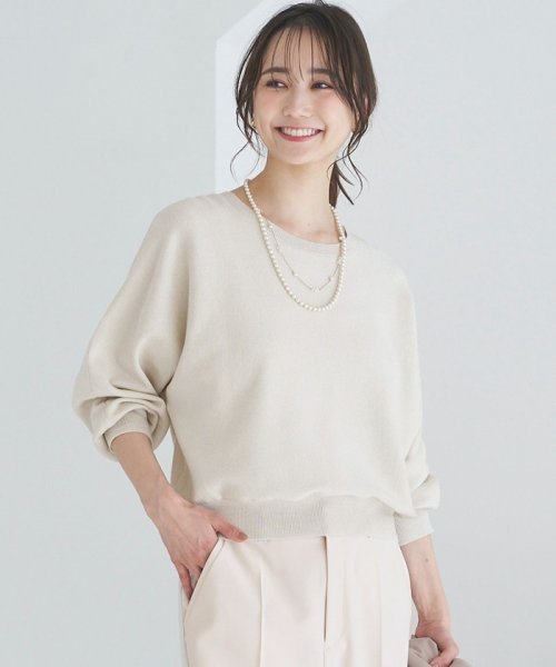 パフスリーブ❤ラメ入りボーダーニット 塗り 