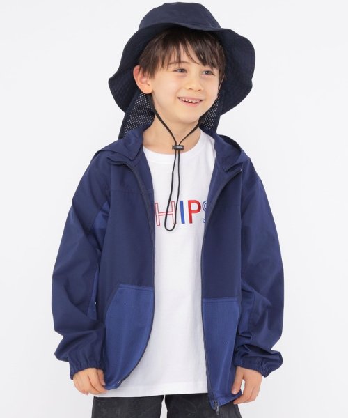 SHIPS KIDS(シップスキッズ)/SHIPS KIDS:100～150cm /〈虫除け（インセクトシールド）/UVカット〉パーカー/ネイビー