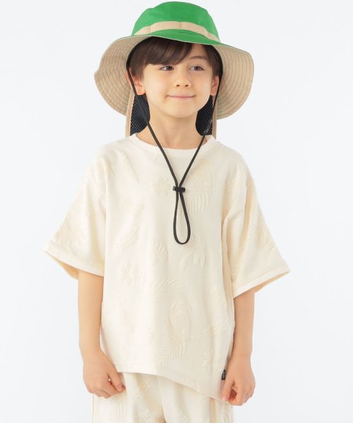 SHIPS KIDS(シップスキッズ)/SHIPS KIDS:100～130cm / パイル ジャカード TEE/ナチュラル