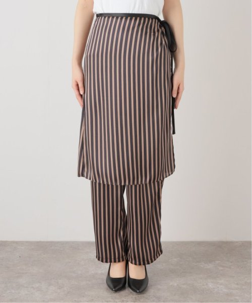 JOURNAL STANDARD relume(ジャーナルスタンダード　レリューム)/【PROVOKE/プロヴォーク】stripe skirted pants：スカート/パンツ/ブラウン