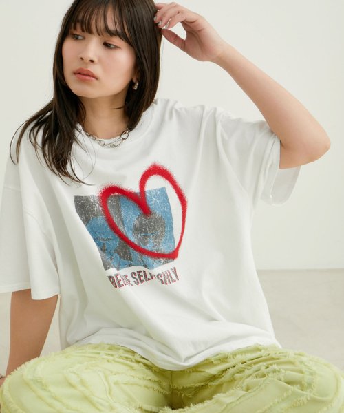 VIS(ビス)/90’SヴィンテージライクツアーTシャツ/ホワイト（10）