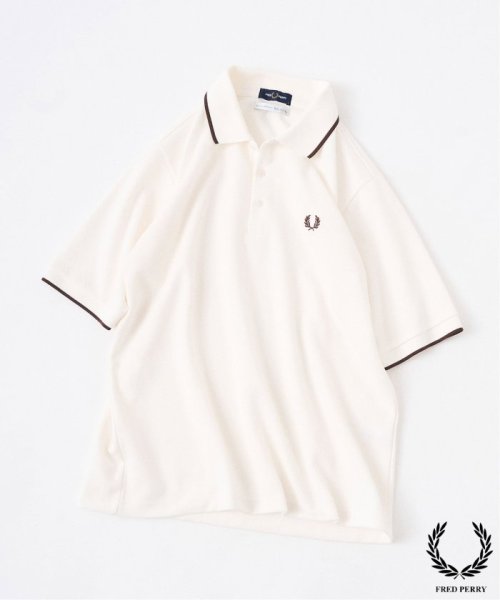 417 EDIFICE(フォーワンセブン　エディフィス)/《予約》FRED PERRY  417別注 SOLOTEX ポロシャツ/ホワイト