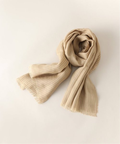 FRAMeWORK(フレームワーク)/【THROW/スロー】Light Linen stripe stole/ベージュ