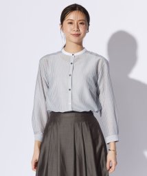 J.PRESS LADIES（LARGE SIZE）/シアーピンストライプ カットソー/506000335