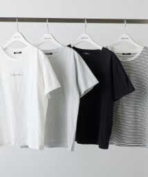 NICE CLAUP OUTLET(ナイスクラップ　アウトレット)/シンプルラメロゴ刺繍Tシャツ/サックス