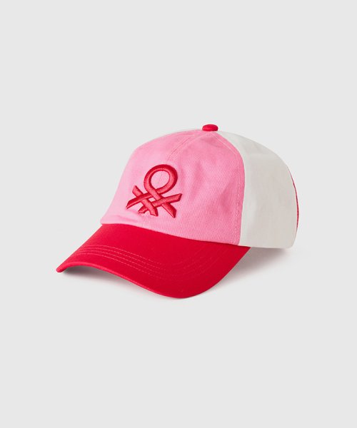 BENETTON (UNITED COLORS OF BENETTON BOYS)(ユナイテッド　カラーズ　オブ　ベネトン　ボーイズ)/キッズBENETTONマーク刺繍キャップ・帽子B/ピンク