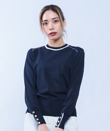 LANVIN SPORT(ランバン スポール)/ステッチデザインセーター/ネイビー