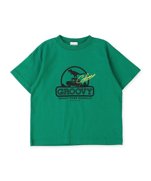 GROOVY COLORS(グルービーカラーズ)/DINOSAUR Tシャツ/グリーン